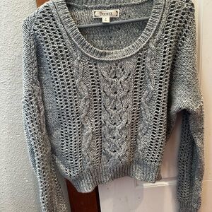 Y2K Decree Charcoal Cable Knit Sweater